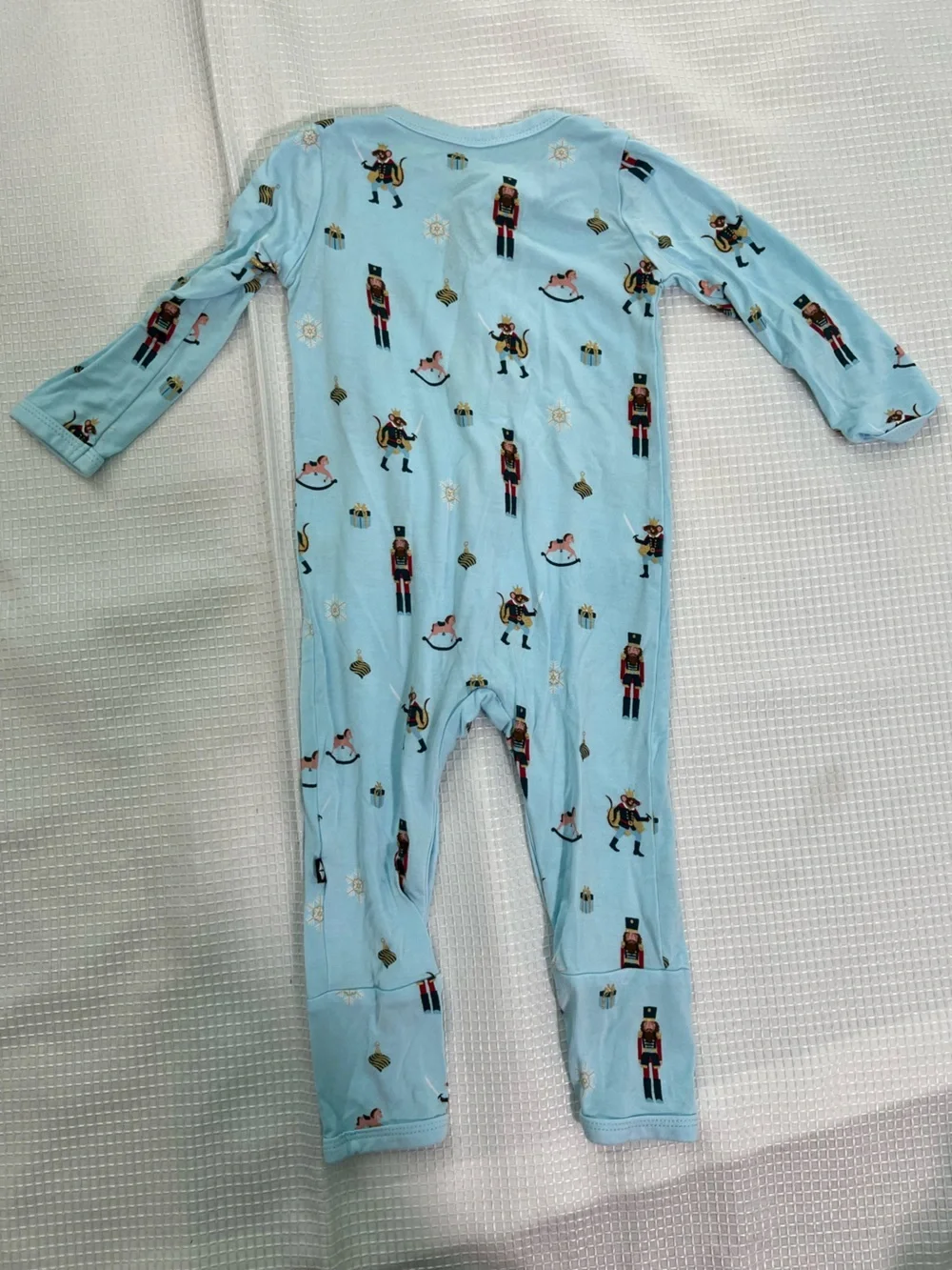 Kyte Baby Nutcracker Blue One Piece Pajama Holiday Baby PJ Wear Bamboo